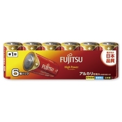 富士通 アルカリ乾電池 単1形 1.5V LR20F HighPower/6個パック