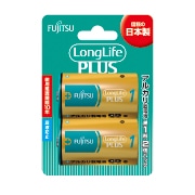 富士通 アルカリ乾電池 単1形 1.5V LR20F LongLife PLUS/2個パック