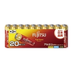 富士通 アルカリ乾電池 単3形 1.5V LR6F HighPower/20個パック