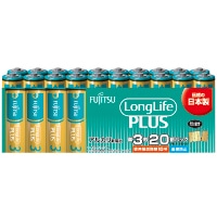 富士通 アルカリ乾電池 単3形 1.5V LR6F LongLife PLUS/20個パック