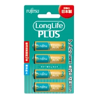 富士通 アルカリ乾電池 単3形 1.5V LR6F LongLife PLUS/4個パック