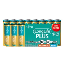 富士通 アルカリ乾電池 単3形 1.5V LR6F LongLife PLUS/8個パック