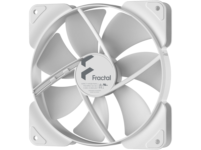 PCケースファン Aspect 14 RGB PWM White Frame