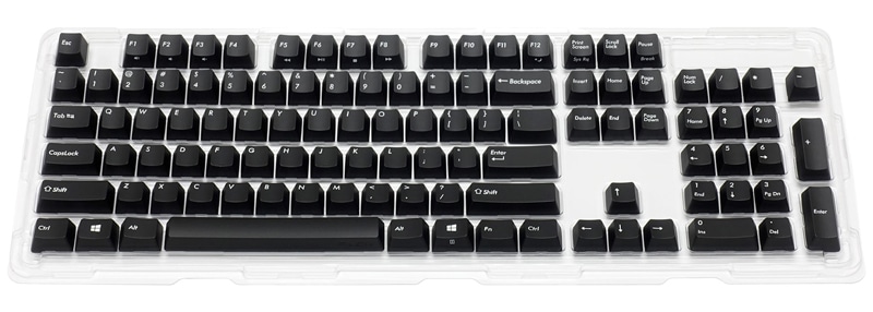 PBT2色成形キーキャップセット 104 英語配列