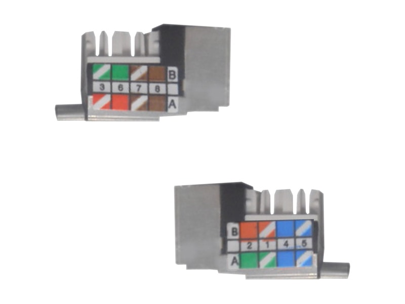 Cat 5e用パッチ・コード・テスト・アダプター交換用ジャック、2個