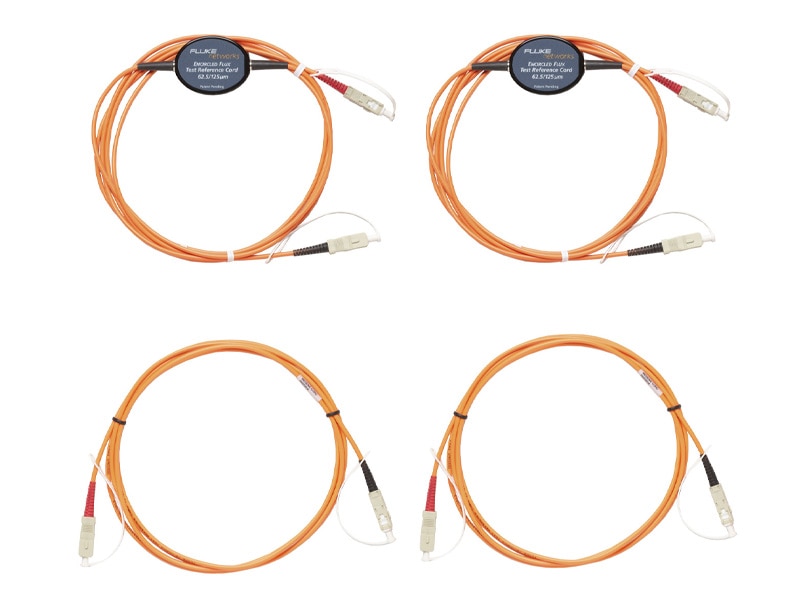 62.5μm SC終端ファイバー・テスト用マルチモード・エンサークルド・フラックス規格準拠テスト基準コード・キット (2m) (4 SC/SC)
