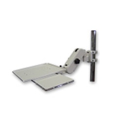 簡易ロック式アーム ノートPCアーム+ポールクランプ付垂直ベース