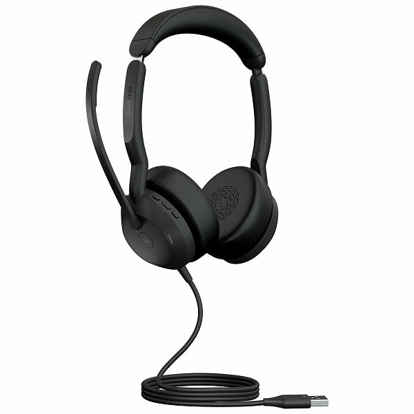 Jabra USBヘッドセット USB-A 両耳 MS認定「Jabra Evolve2 50 USB-A MS Stereo」