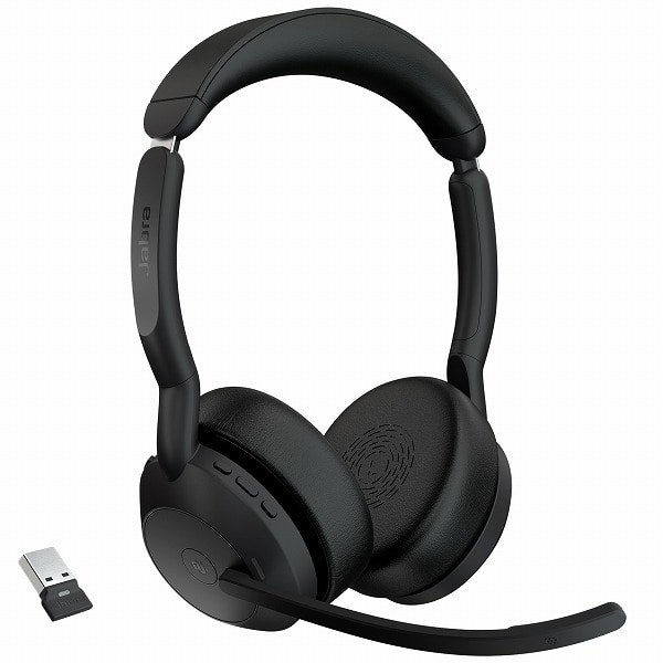 Jabra 無線ヘッドセット USB-A 両耳 MS認定「Jabra Evolve2 55 Link380a/390a MS Stereo 」