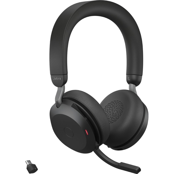 Jabra 無線ヘッドセット USB-C 両耳 UC認定 充電スタンド付「Jabra Evolve2 75 Link380c/390c UC Stereo Stand Black」