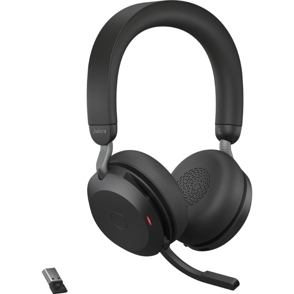 Jabra 無線ヘッドセット USB-A 両耳UC認定 充電スタンド付「Jabra Evolve2 75 Link380a/390a UC Stereo Stand Black」