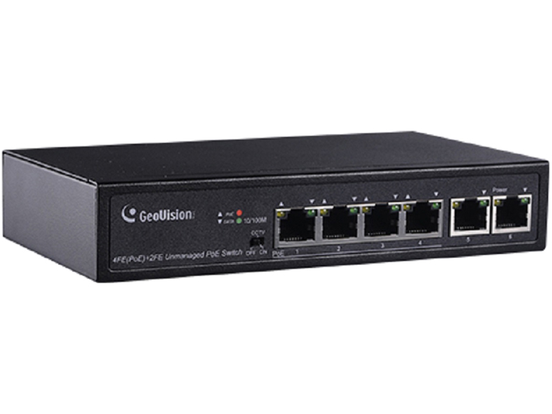 10/100M PoE+対応 (15.4W 供給 / 1 PoE port) (最長250m / 転送速度10Mbps) 4ポートスイッチングハブ 5年保証