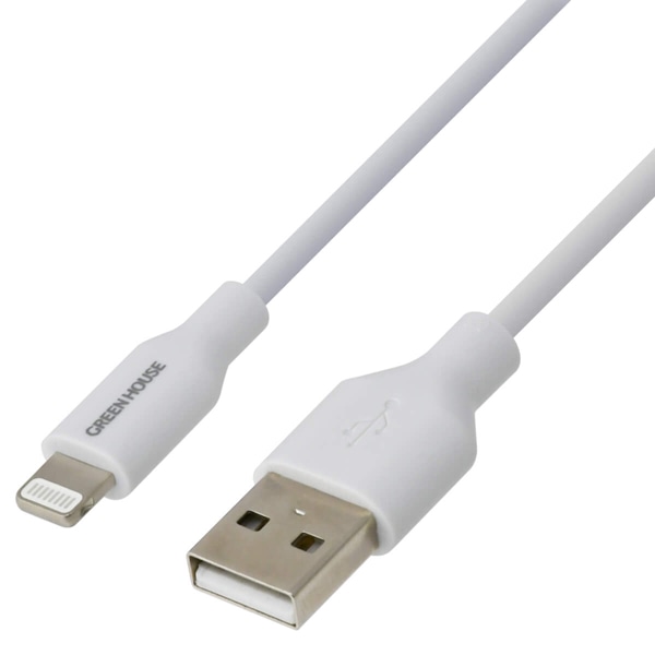 Lightning to USB Type-A 充電・データ転送ケーブル 200cm ホワイト MFi認証取得