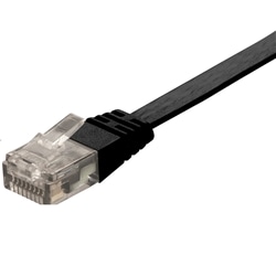 カテゴリー6対応 スーパーフラットLANケーブル ブラック 5m