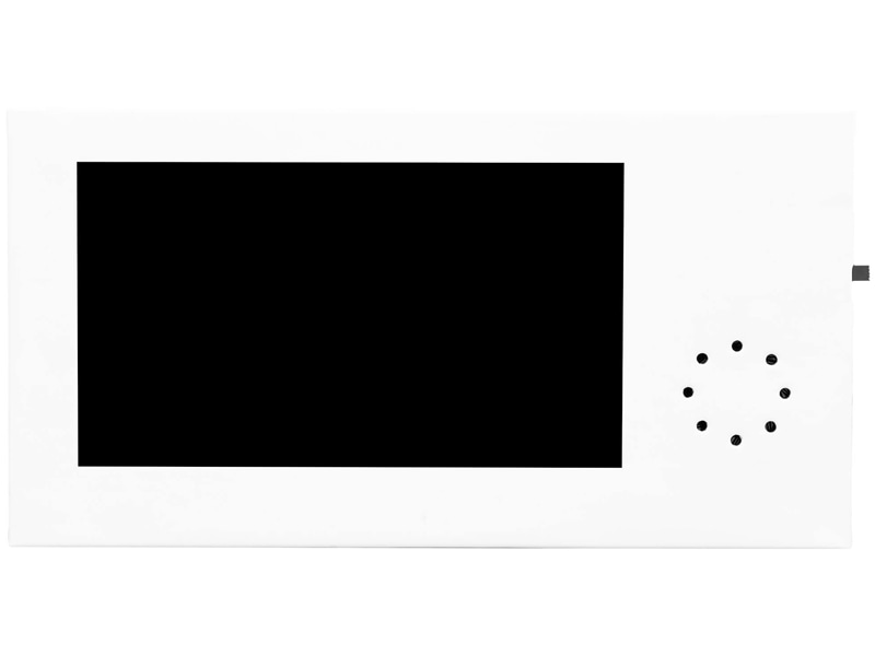 4.3型サイネージ液晶ディスプレイ/480×272/ホワイト/スピーカー/1年保証/mpg、jpeg、mp3対応/内蔵メモリー128MB
