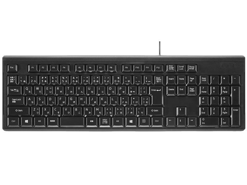 USB接続 有線フルキーボード メンブレン方式 ブラック