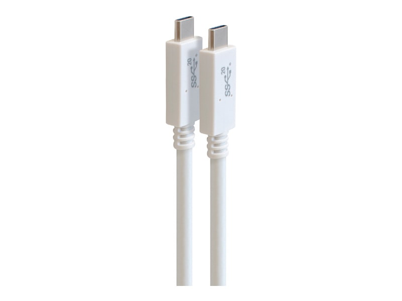 USB Type-C to USB Type-Cケーブル（USB3.2 Gen2×2/PD5A/Altモード対応） 100cm ホワイト