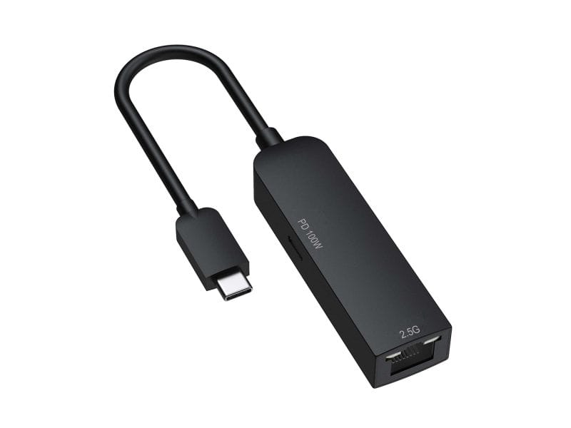 PD100W充電対応 USB3.2 Gen1 Type-C接続 2.5GbE LANアダプター