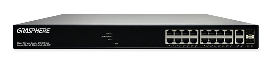 16PoE＋＆2Port ALL Giga インテリジェントPoEスイッチ 16ch with DMV