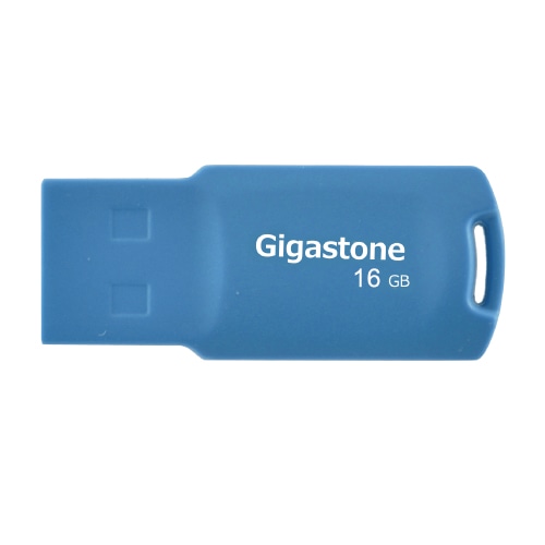 USB2.0メモリ 16GB メモリースティック キャップレス カラフル データバックアップ 高性能 高品質NAND 高い互換性 ブルー