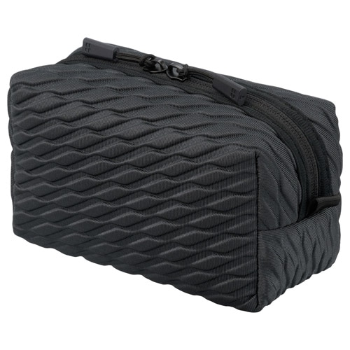 プラスシェル エンボス マルチポーチ ウェーブブラック