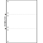 マルチプリンタ帳票 撥水（はっすい）紙 A4 白紙 3面 6穴