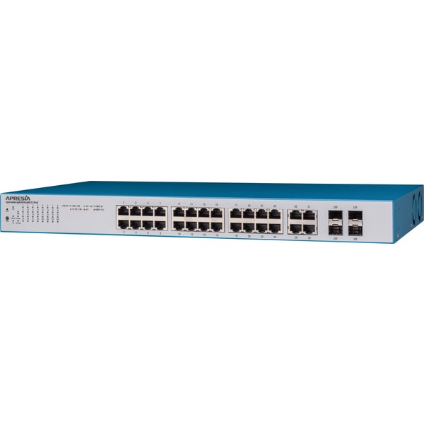 ApresiaLightGS128GT-PoE 【5年間先出しセンドバック付】PoE+対応レイヤー2 WebスマートスイッチングHUB (24port)
