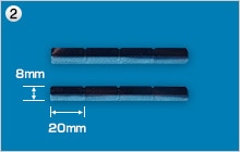 段差型ストッパー（4片付X1）・再剥離粘着テープ(4枚付X1) 10セット