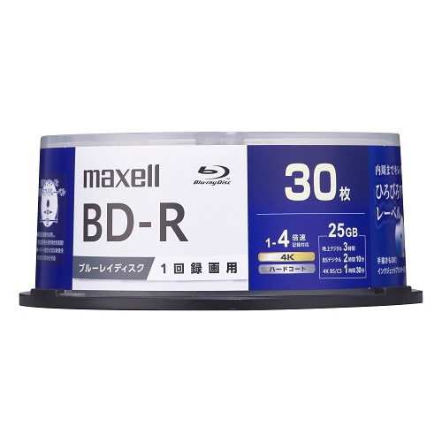 録画用 BD-R 標準130分 4倍速 ワイドプリンタブルホワイト 30枚スピンドルケース