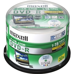 データ用DVD-R 4.7GB 16倍速 CPRM対応 インクジェットプリンター対応 (50枚スピンドル)
