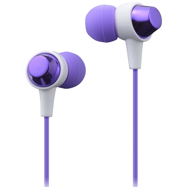 カナル型ヘッドホン（リール式） パープル