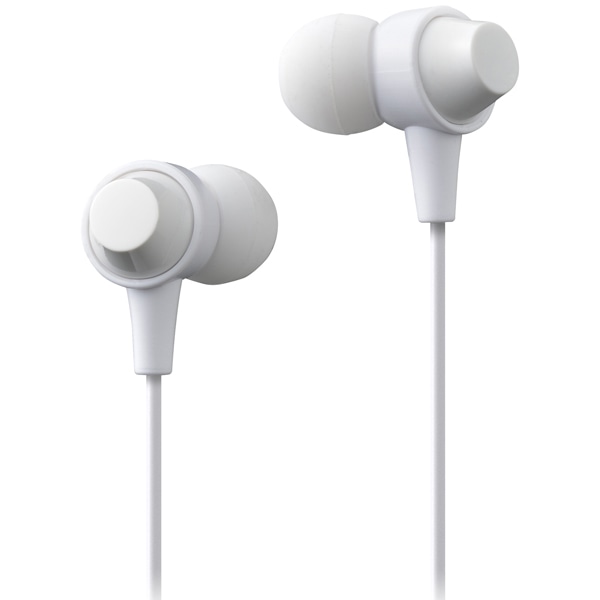 カナル型ヘッドホン（スマホ用マイク付） ホワイト