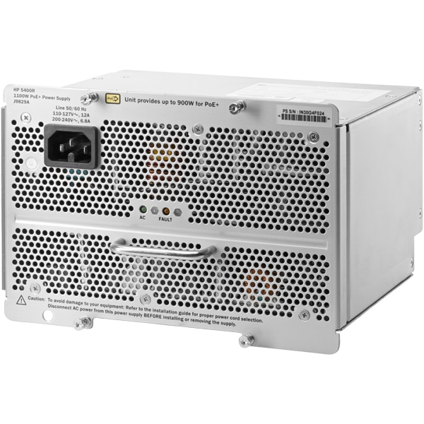 HPE Aruba Networking 5400R 1100W PoE+ zl2 Power Supply Unit