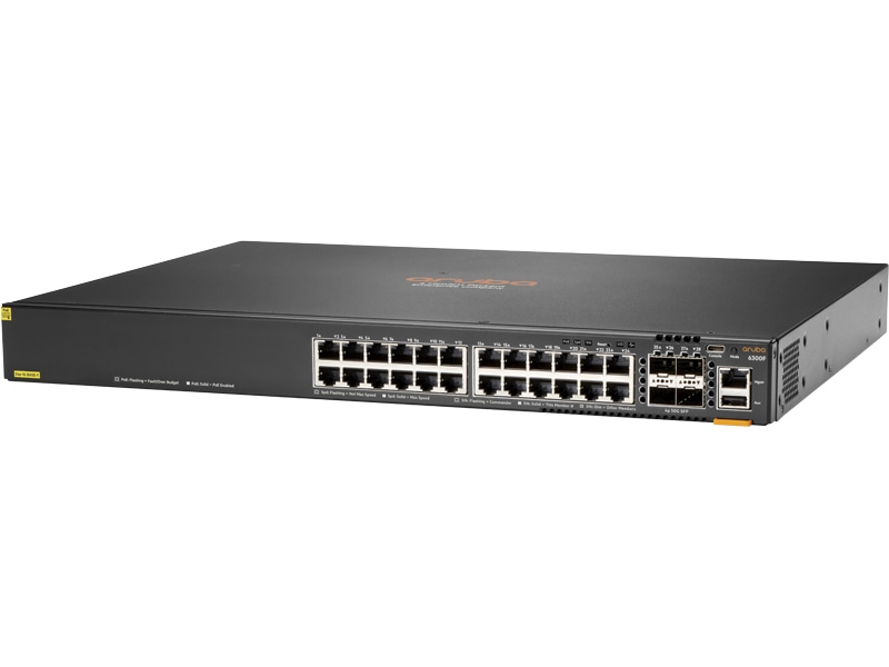HPE Aruba Networking CX 6300F 24G Class4 PoE 4SFP56 Switch