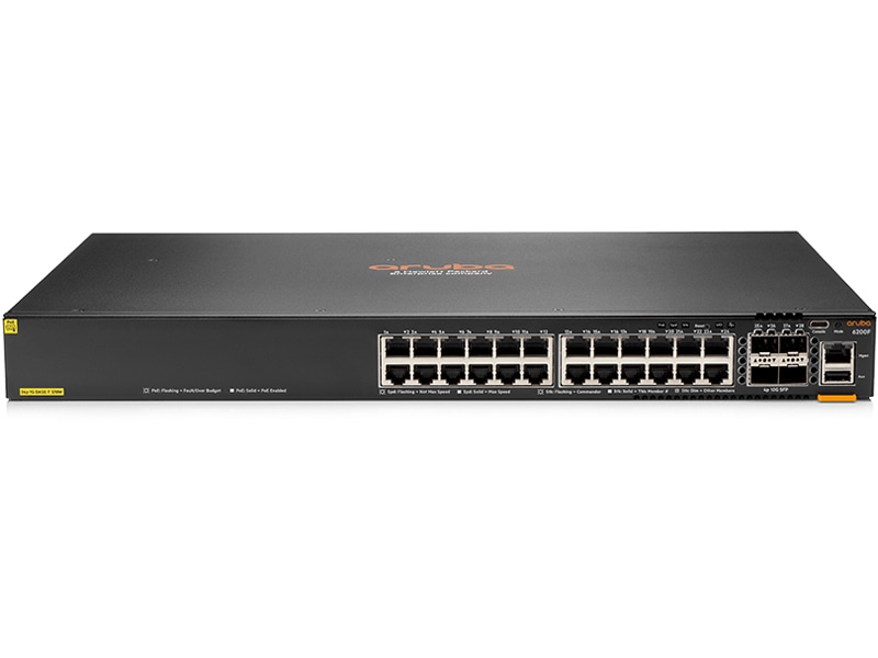 HPE Aruba Networking CX 6200F 24G Class4 PoE 4SFP+ 370W Switch