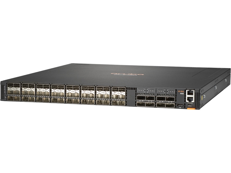 HPE Aruba Networking CX 8325 48SFP28 8QSFP28 Front-to-Back 6Fan 2DC PSU Switch Bundle