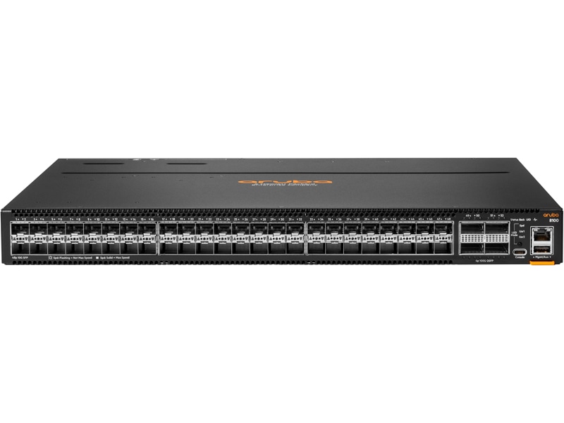 HPE Aruba Networking CX 8100 48SFP+ 4QSFP28 Front-to-Back 3Fan 2PSU Switch Bundle