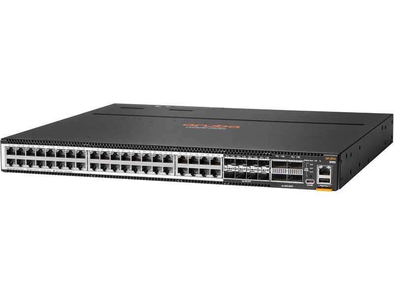 HPE Aruba Networking CX 8100 40XGT 8SFP+ 4QSFP28 Back-to-Front 3Fan 2PSU Switch Bundle