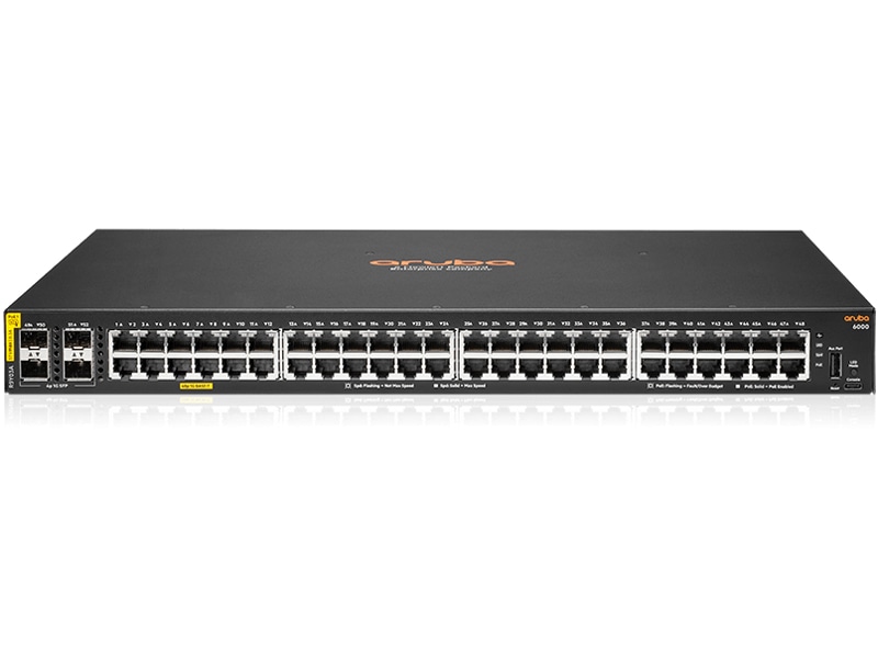 HPE Aruba Networking CX 6000 48G Class4 PoE 4SFP 740W Switch