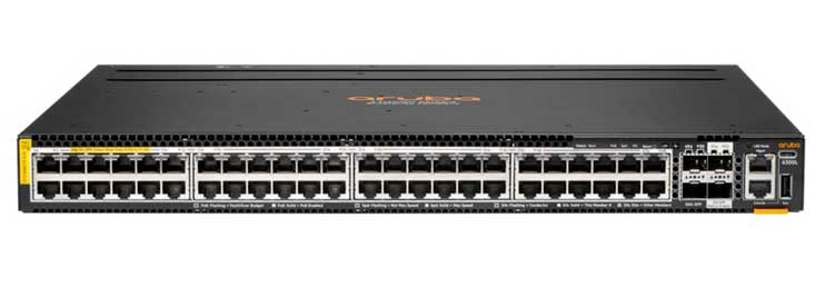 HPE Aruba Networking CX 6300L 48 Smart Rate 1/2.5/5G Class8 PoE 2SFP56 2SFP28 L2 Switch