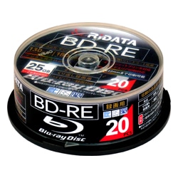 RiDATA 繰り返し録画用BD-RE 130分 20枚パック （スピンドル）