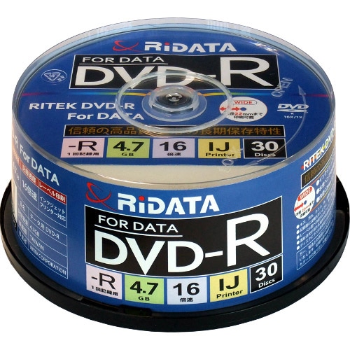 RiDATA データ用DVD-R 4.7GB 30枚パック （スピンドル）