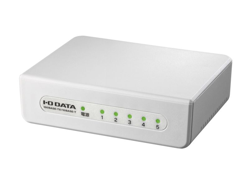 100BASE-TX/10BASE-Te対応 5ポート レイヤー2スイッチングハブ ホワイト