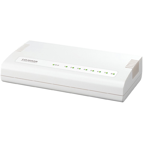 100BASE-TX/10BASE-Te対応 8ポート レイヤー2スイッチングハブ ホワイト