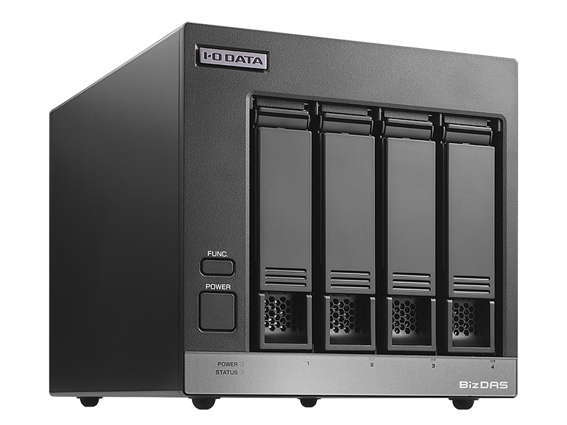 法人向け 5年保証 USB 5Gbps対応/4ドライブ搭載（RAID 0/5/10対応）外付HDD 16TB