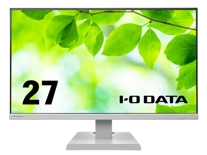 ワイド液晶ディスプレイ 27型/1920×1080/アナログRGB、HDMI/ホワイト/スピーカー：あり/よりサステナブルなディスプレイへ/「5年保証」「無輝点保証」3辺フレームレス