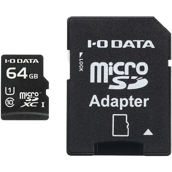 UHS-I UHS スピードクラス1対応 microSDXCメモリーカード（SDカード変換アダプター付き） 64GB