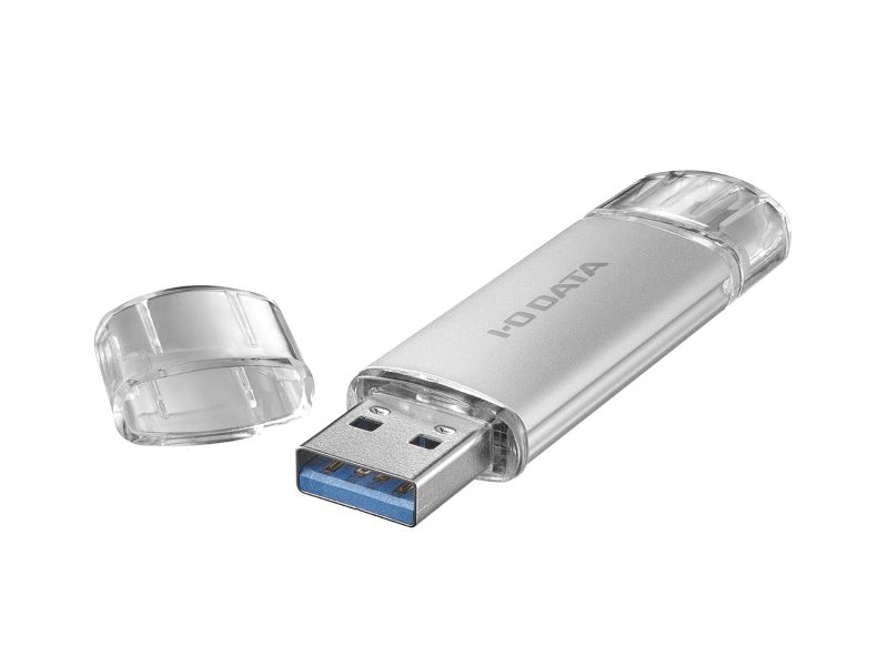 USB-A＆USB-C搭載USBメモリー（USB3.2 Gen1） 128GB シルバー