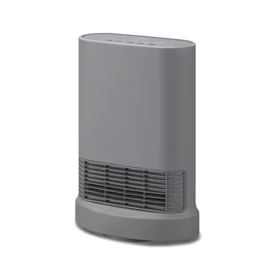 大風量セラミックファンヒーター 首ふり室温センサー付 グレー