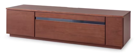 ボックステレビ台 アッパータイプ ガラス扉付 145サイズ ウォールナット